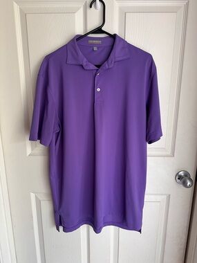 Peter Millar Vibrant Purple Short-Sleeve Polo